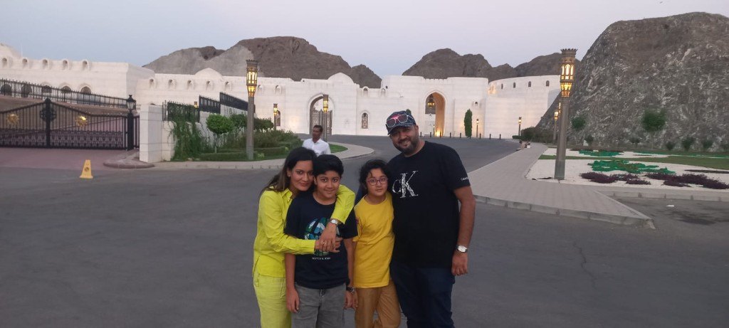 Family tour at Al Alam Palace Old Muscat Oman