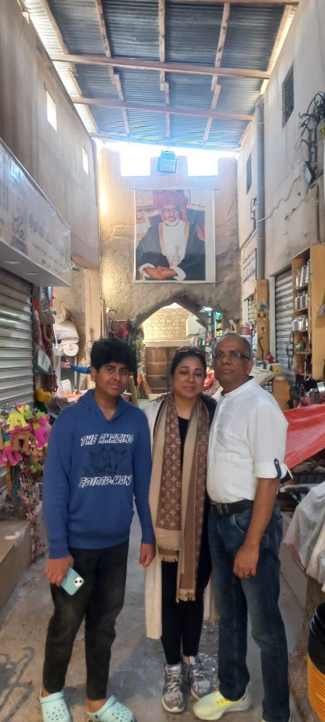 Family at Nizwa traditional souq Oman private day tour