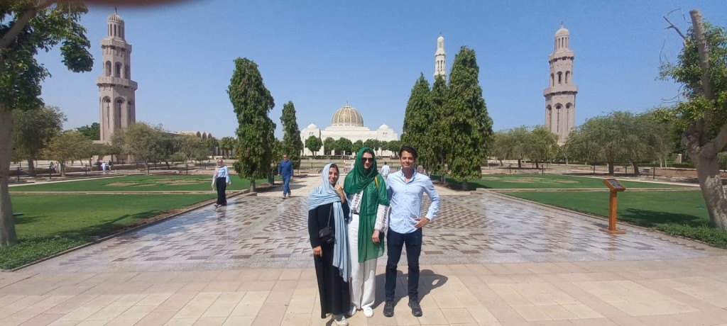 OmanTour guests at Sultan Qaboos Grand Mosque gardens Muscat