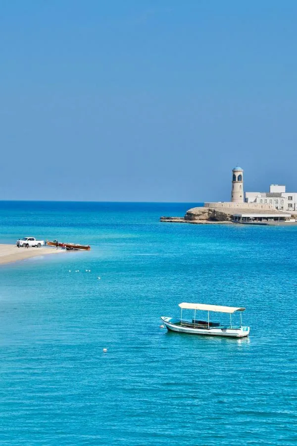 Sur and Ras Al Jinz coastline in eastern Oman