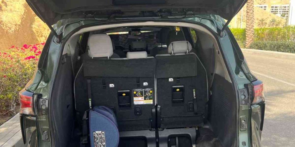 Luggage space in a private Dubai to Oman transfer vehicle