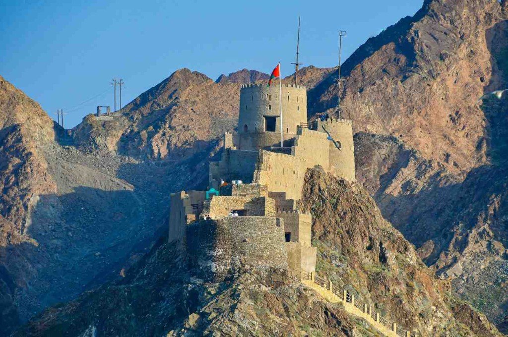 Muscat Oman fort tour package with mountain landscape