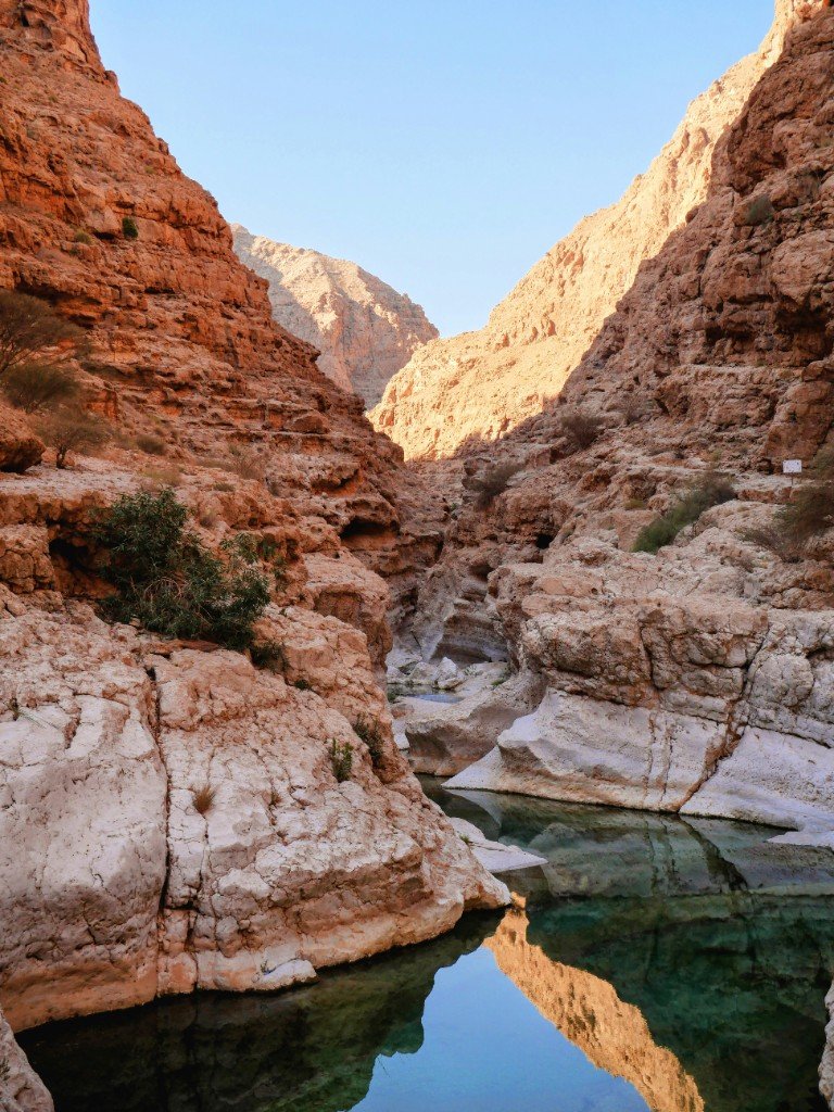 Wadi Shab canyon Oman destination tour and natural pools